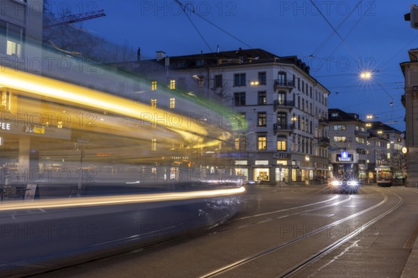 Curve at Stadelhoferplatz, Opernhaus and Stadelhofen stop, City of Zurich, Canton of Zurich, Switzerland, Europe