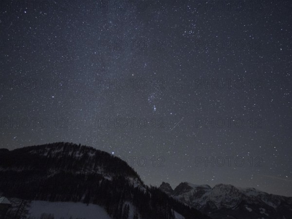 Starry sky, Buchauer Sattel, Gesäuse National Park, Styria, Austria, Europe