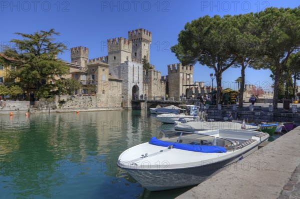 Scaligero Castle, Sirmione, Lombardy, Lake Garda, Castello Scaligero, Lago di Garda, Italy, Europe