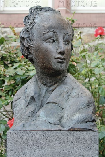 Georg Büchner bust, by Karl-Henning Seemann, Giessen, Hesse, Georg Büchner bust, Germany, Europe