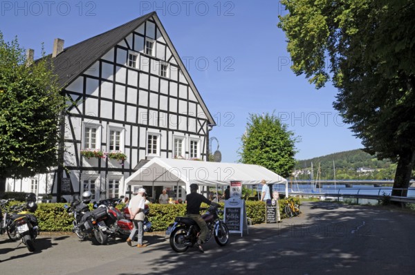 Restaurant Kalberschnacke, Listertalsperre, Olpe, Ebbegebirge nature Park, Sauerland, North Rhine-Westphalia, Germany, Europe