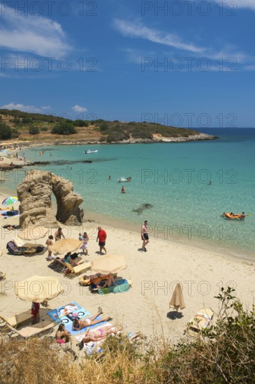 Mirambellou Bay Beach, near Agios Nikolaos, Crete, Greece, Europe