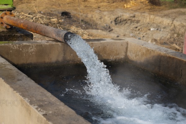 Turbine Pump, Field Irrigation system in Pakpattan District, Punjab, Pakistan, Asia