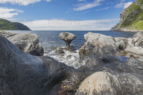 Kannestein or Kannesteinen near Måløy, Vågsøy Island, Sogn og Fjordane, Norway, Europe
