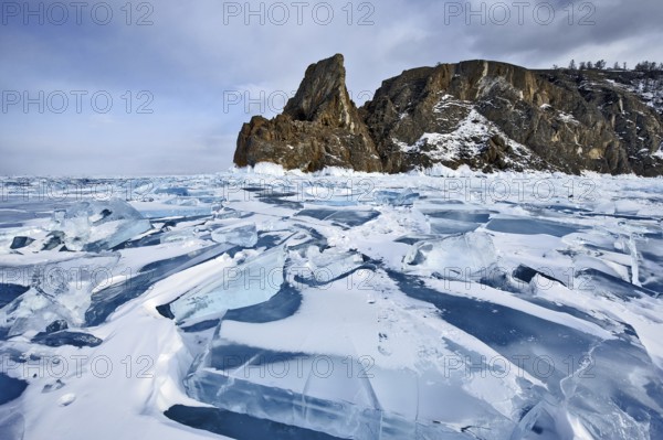 Ice chaos, Lake Baikal, Olkhon Island, Pribaikalsky National Park, Irkutsk Province, Siberia, Russia, Europe