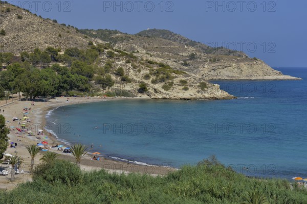 Playa del Torres beach, Villajoyosa or La Vila Joiosa, Costa Blanca, Spain, Europe