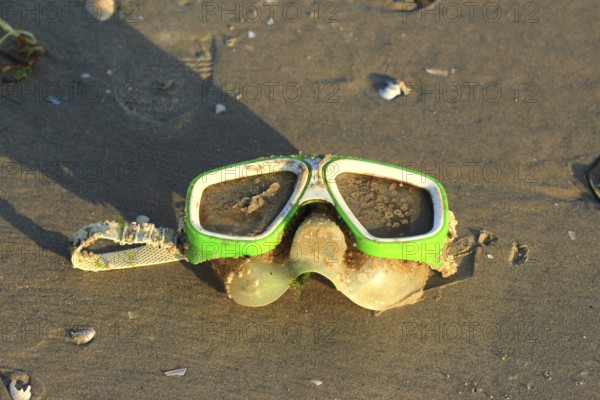 Plastic waste on the beach of the Baltic Sea, September, Germany, Europe