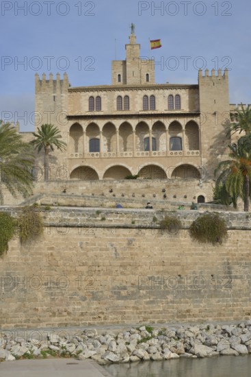 Palau de l'Almudaina, Palma, Majorca, Balearic Islands, Spain, Europe