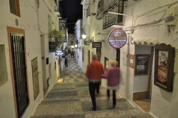 Street scene in the historic town centre, Altea, Costa Blanca, Province of Alicante, Spain, Europe