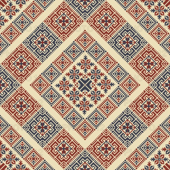 Embroidery Tatreez pattern, Palestinian fashion vector ornament