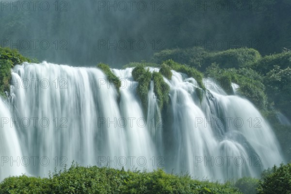 The Cascata delle Marmore, the Marble Falls, is a three-part waterfall artificially created by the Romans. Terni, Umbria, Italy, Southern Europe, Europe