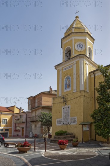 Mother church of Fardella, dedicated to St Anthony of Padua, in Piazza Gianturco E. The mountain village of Fardella is located in the Pollino National Park. Fardella, Basilicata, Southern Italy, Southern Europe