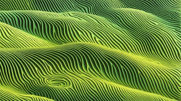Fingerprint background dominated by swirl patterns in green hues, AI generated