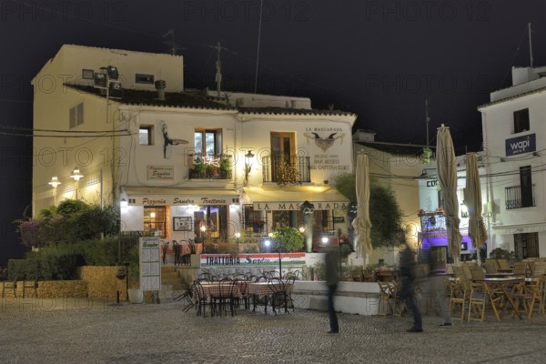 Restaurant "Pizzeria Sandro" on the market square, Altea, Costa Blanca, Province of Alicante, Spain, Europe