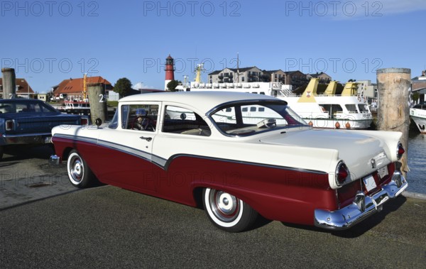 Ford Custom 300 Sedan, Model A7 (1957) at a classic car meeting in Büsum, Germany, Europe