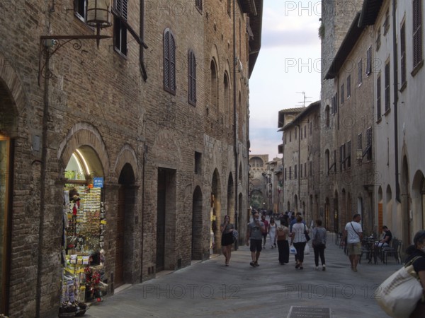 San Gimignano is a small Italian town in Tuscany with a medieval centre. San Gimignano is also called "Medieval Manhattan" or the "City of Towers". The town is located in the province of Siena. San Giminano, Tuscany, Italy, Europe