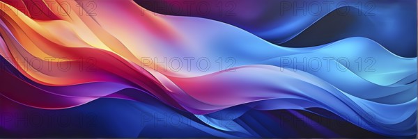Abstract background with flowing waves ar31, AI generated, vibrant, colorful, calm, meditation