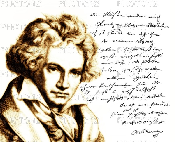 Handwritten letter by Beethoven to his publisher Schott, Ludwig van Beethoven, 1770 -1827, German composer