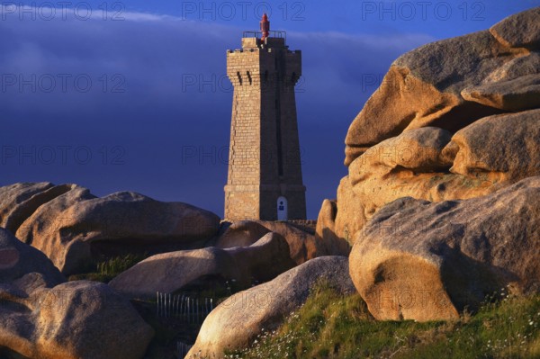 The Phare de Mean Ruz lighthouse, Brittany, France, Europe