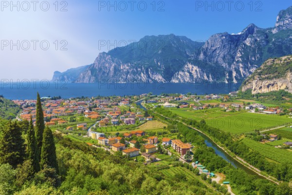 Popular travel destination, Torbole on lake Garda, Trento, Italy, Europe