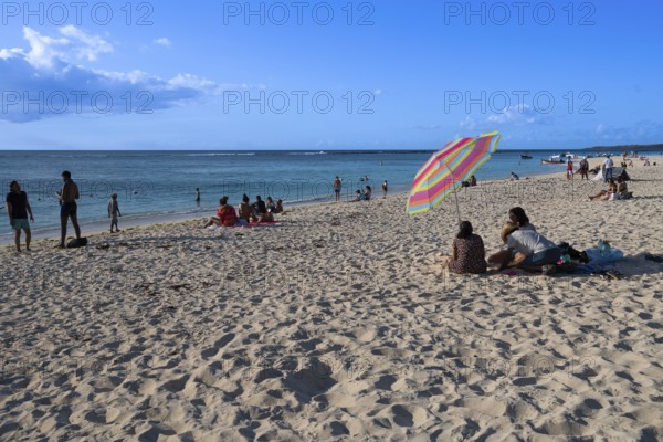 Evening mood, Flic en Flac, Beach, West coast, Indian Ocean, Island, Mauritius, Africa