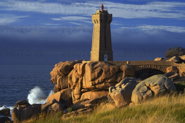 The Phare de Mean Ruz lighthouse, Brittany, France, Europe