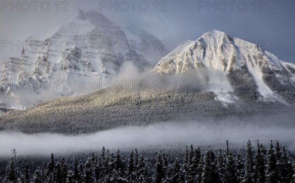 Rocky Mountains in Winter Alberta Canada Banff Park