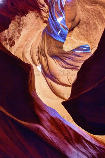 Majestic natural architecture of the Antelope Slot Canyon, Navajo Tribal Park, Arizona, USA, North America