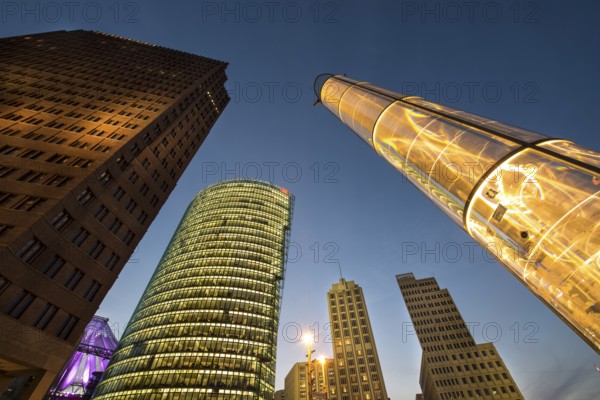 Potsdamer Platz (literally Potsdam Square) is an important public square and traffic intersection in the centre of Berlin, Germany, lying about 1 km (1) (100 yd) south of the Brandenburg Gate and the Reichstag (German Parliament Building), Europe