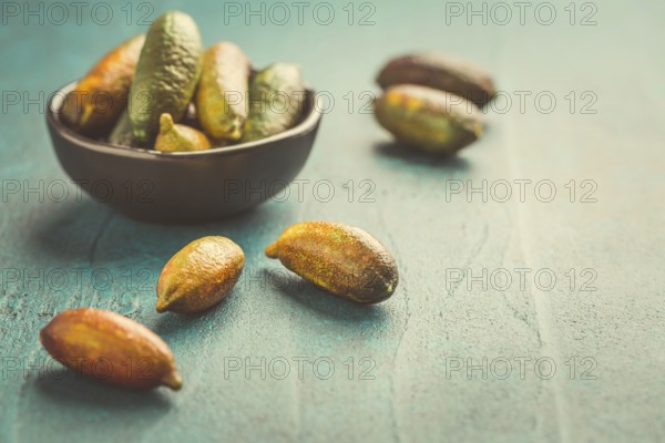 Australian finger lime or caviar lime, edible fruits used in gourmet cuisine. Citrus australasica