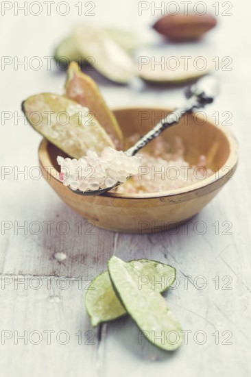 Australian finger lime or caviar lime, edible fruits used in gourmet cuisine. Citrus australasica
