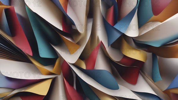 Artifical Intelligence generated geometric abstract art. Abstracct art background. AI generated image, ai