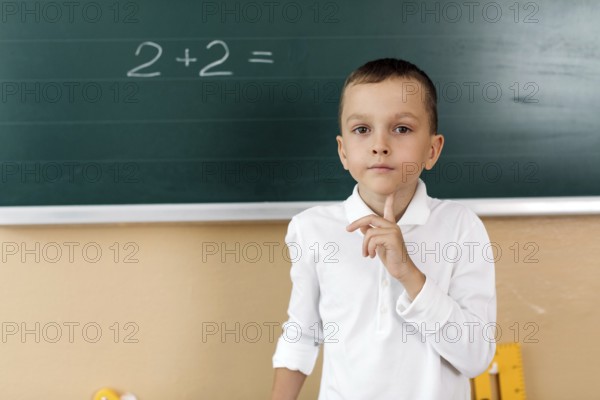 Pupil boy math class