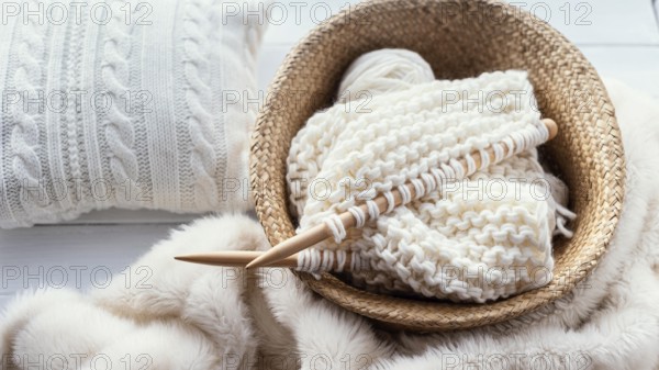 knitting tools close up. Beautiful photo