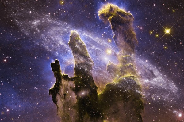 Galaxy thousands light years far away from Earth. Elements of this image furnished by NASA