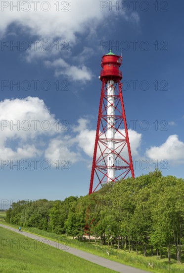 Campen Lighthouse, highest lighthouse in Germany, Krummhörn, East Frisia, Lower Saxony, Germany, Europe