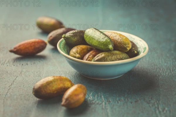 Australian finger lime or caviar lime, edible fruits used in gourmet cuisine. Citrus australasica