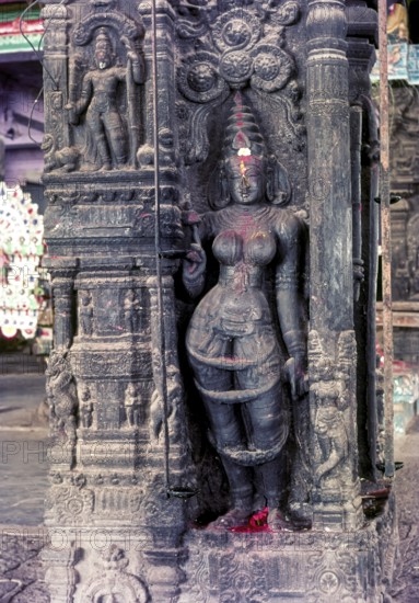 Sita Sculpture in Ramaswamy temple pillared Mahamandapatam in Kumbakonam, Tamil Nadu, India, Asia