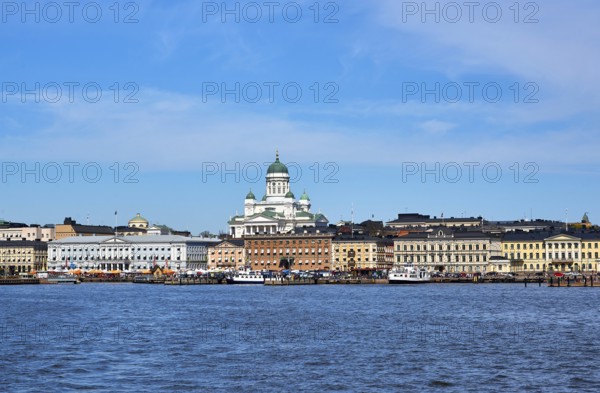 View on capitol of Finnland city of Helsinki with its islands and harbours