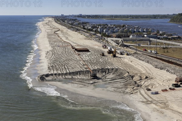 New Jersey Shore Beach Reclamation Project, Monmouth, NJ (after Hurricane Sandy), USA, North America