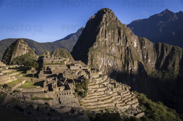 The famous lost Inca city of Machu Picchu, Peru at sunrise