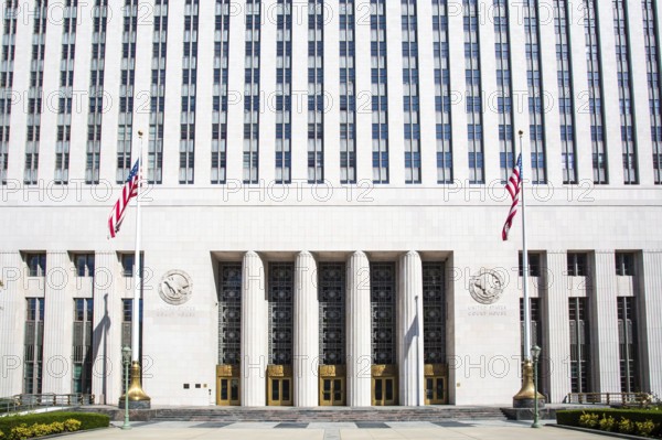 United States Court House on a clear hot summer's day in Los Angeles, California, USA, North America