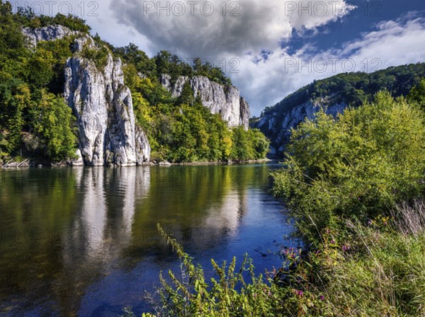 Rocks of the Danube Gorge also called Weltenburg Narrows