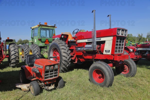 Vintage farm trucks, farm event, Hinchinbrook, Province of Quebec, Canada, North America