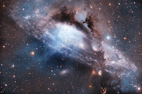 Incredibly beautiful galaxy in outer space. Black hole. Elements of this image furnished by NASA
