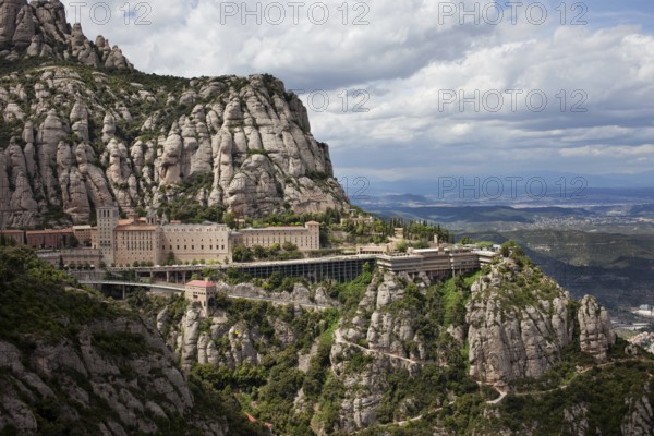 Montserrat monastery and mountain in Catalonia, Spain, Europe