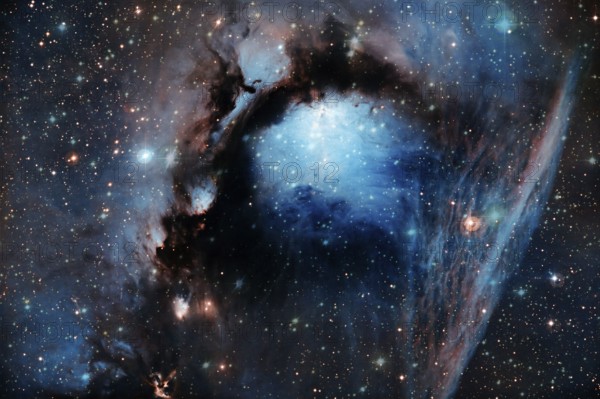 Nebula, cluster of stars in deep space. Science fiction art. Elements of this image furnished by NASA
