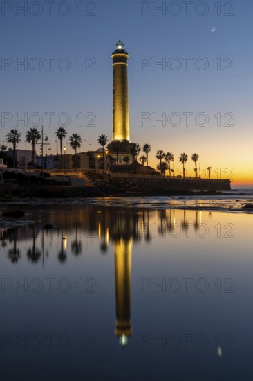 A vertical view of the Chipiona lighthouse in Andalusia