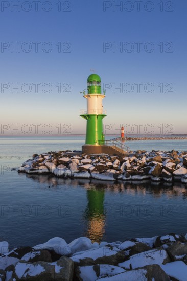 Pier towers in Warnemünde in winter