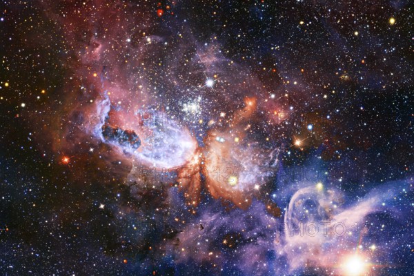 Beautiful galaxy somewhere in deep space. Cosmic wallpaper. Elements of this image furnished by NASA